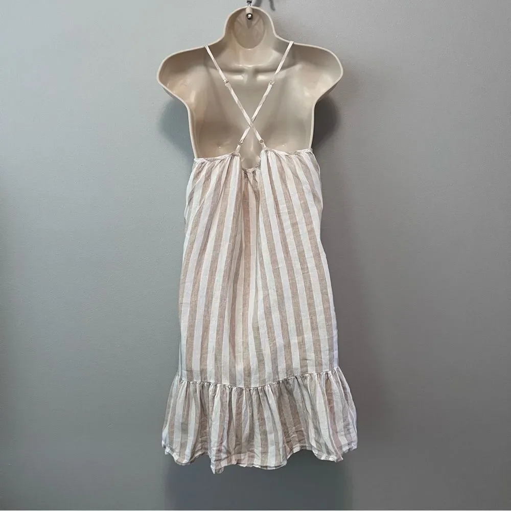 Vineyard Vines Linen Cross Back Coverup Dress Size M